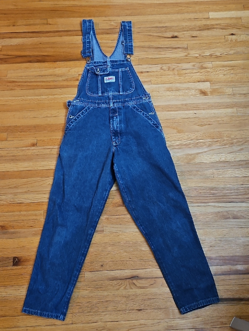 Vintage IKEDA Classic Dark Wash Denim Overalls Women's Small